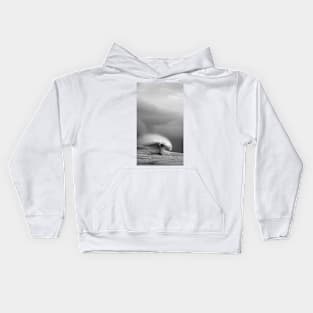 minimalism wave picture Kids Hoodie